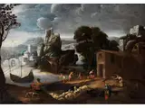 Pastorale Küstenlandschaft by Pieter Mulier d. J., oil on canvas, sold Mar 2026