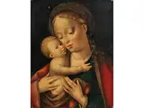 Madonna mit Kind by Joos van Cleve, oil on panel, sold Jun 2024