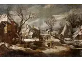 Das Winterliche Dorf by Joos de Momper, oil on canvas, sold Mar 2026