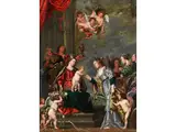 Die Mystische Vermählung der Heiligen Katharina mit dem Jesuskind by Willem van Herp, oil on copper, sold Sep 2024