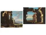 Antike Architekturen mit Ansicht von Neapel by Viviano Codazzi, oil on canvas, offered Jun 2025