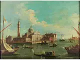 Bacino di san Marco mit Blick auf san Giorgo Maggiore by Giacomo Guardi, oil on canvas, offered Sep 2023