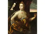 Allegorie des Gesichtes by Frans Floris d. Ä., oil on canvas, offered Jun 2023