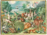 Das Paradies by Friedrich Brentel, gouache, sold Mar 2025