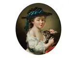 Petite Fille au Chat by François-Hubert Drouais, oil on canvas, offered Sep 2023