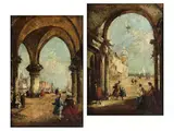 Venezianische Ansichten by Francesco Guardi, oil on canvas, sold Mar 2026