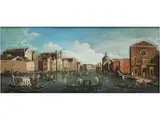 Blick auf den Canal Grande, Venedig by Apollonio Domenichini, oil on canvas, sold Mar 2023