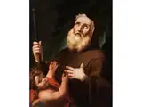Der Heilige Francesco di Paola by Domenico Piola d. Ä., oil on canvas, offered Dec 2023