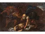 Der Barmherzige Samariter by Johann Carl Loth, oil on canvas, offered Dec 2024
