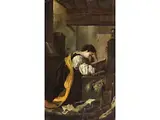 Die Melancholie by Domenico Fetti, oil on panel, offered Jun 2023