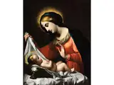 Madonna del Velo by Onorio Marinari, oil on canvas, offered Mar 2024