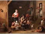 Niederländisches Genrebild by Matheus van Helmont, oil on canvas, offered Sep 2021
