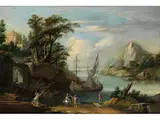 Aeneas Verlässt Dido by Francesco Antoniani, oil on canvas, sold Mar 2024