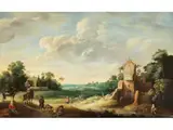 Weite Landschaft mit Ruine und Taubenschlag by Gillis Egidius Peeters d. Ä., oil on panel, offered Jun 2026