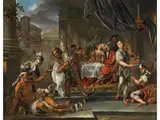 Die Parabel vom Reichen Mann und dem Armen Lazarus by Jacob Toorenvliet, oil on canvas, sold Jun 2026
