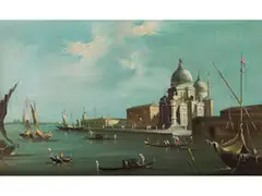 Venedigvedute – Blick auf san Giorgio Maggiore by Giuseppe Bernardino Bison, oil on canvas, sold Jun 2026
