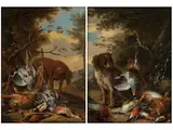 Landschaften mit Hund und Jagdbeute by Adriaen de Gryeff, oil on panel, offered Jun 2022