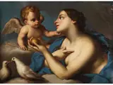 Venus und Cupid by Marcantonio Franceschini, oil on canvas, offered Mar 2024