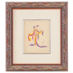 Untitled by Erté, Gouache on paper, sold Aug 2025
