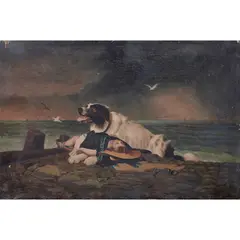 Untitled by George Chambers, oil on board, sold Jun 2024
