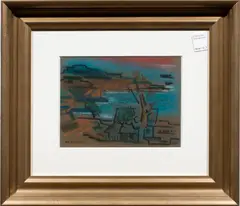 Untitled by Erle Loran, mixed media on paper, sold Jun 2024