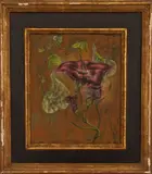 Purple Morning Glory by Charles Blum, 1969, Oil on Board, sold Sep 2025