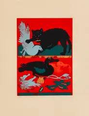 Mischief in Pompeii by Milton Glaser, Screenprint in Colors, sold Sep 2025