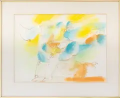 Scene of a Dancing Couple by David Gerstein, 1973, Mixed Media on Paper, sold Sep 2025