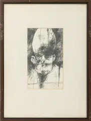 Portrait of Pope XXIII by Sidney Goodman, 1959, Ink on Paper, sold Sep 2025