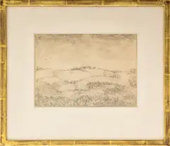 Hilly Landscape by Arnold Friedman, Graphite on Paper, sold Sep 2025