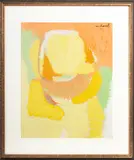 Untitled (Abstract Composition) by David Ben Shaul, 1963, Pastel on Paper, sold Sep 2025