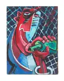 Bottlehead by Steve Butcher, 1984, Oil on Canvas, sold Sep 2025