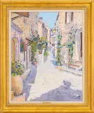 Village Mediterranee by Pierre Bittar, Oil on Canvas, sold Oct 2025