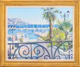 French Riviera by Pierre Bittar, Oil on Canvas, sold Oct 2025