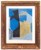Composition Bleue by Serge Poliakoff, 1957, Lithograph in Colors on Rives Paper, sold Oct 2025