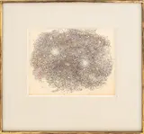 Abstract Pointillist Composition by Manfred Schwartz, Mixed Media on Paper, sold Oct 2025