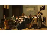 Musizierende Gesellschaft by Dirck Hals, oil, sold Mar 2015