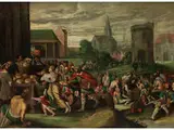 Die Sieben Christlichen Wohltaten by Frans Francken III, oil on copper, sold Dec 2018