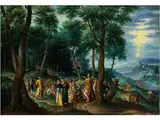 Predigt des Johannes Baptist by Frans Francken d. J., oil, sold Sep 2017