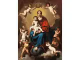 Madonna mit Kind als Himmelskönigin by Cornelis Schut d. Ä., oil on canvas, offered Dec 2025