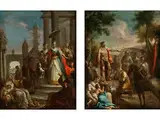 Gemäldepaar mit Religiösen Darstellungen by Chrysostomus Johann Winck, oil on canvas, offered Dec 2018
