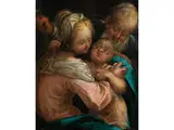Die Heilige Familie by Bartholomeus Spranger, oil on copper, offered Dec 2018