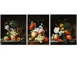 Satz von Drei Blumen- und Früchtestillleben by Johann Amandus Winck, oil on panel, sold Dec 2016