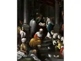 Darbringung Christi im Tempel by Francesco Bassano d. J., oil on canvas, sold Jun 2025