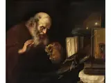 Untitled by Christian van Donck, oil on canvas, offered Dec 2022