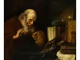 Vanitasstillleben mit Gelehrtem by Christian van Donck, oil on canvas, offered Dec 2024