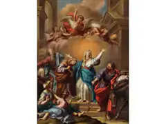 Die Heimsuchung Mariens by Jean Jouvenet, oil on copper, offered Jun 2025
