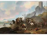 Schlacht zur Eroberung Einer Burg by Alexander van Gaelen, oil on canvas, offered Jun 2022