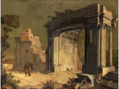Architektur-capriccio by Antonio Stom, oil on canvas, offered Jun 2022