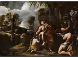 Abraham Verabschiedet Ismael und Hagar by Giovanni Ghisolfi, oil on canvas, sold Sep 2018